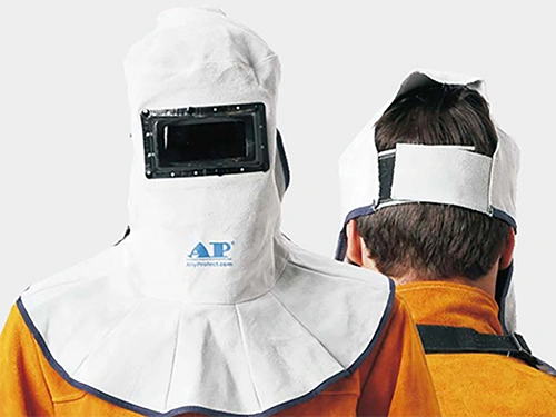 Leather Welding Helmet with Auto Darkening Filter Lens